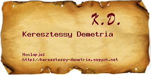 Keresztessy Demetria névjegykártya